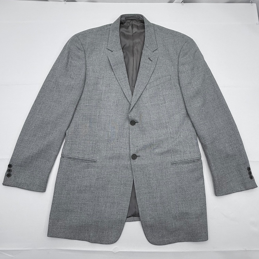 Giorgio Armani le Collezioni Blazer Sport Coat Mens 42L  Jacket Gray Made‎ Italy